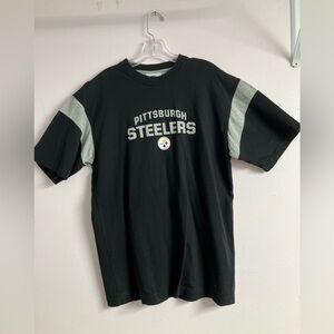 NFL Pittsburgh Steelers T-Shirt, Size L, Black/Gray, Short Sleeves